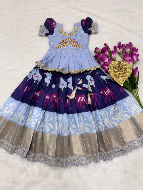 KIDS LEHENGA CHOLI silk Mumbai wholesale kids apparel